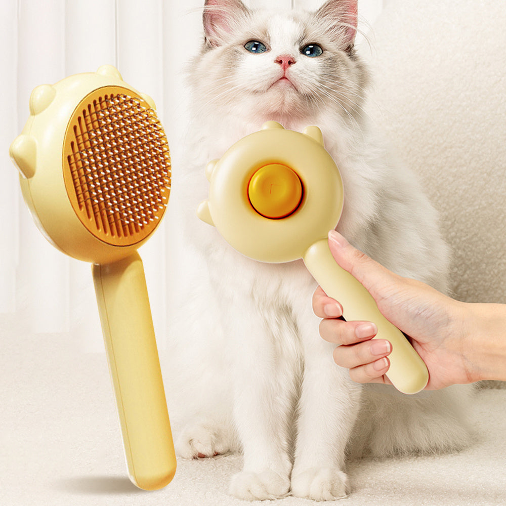 Pet Grooming Comb – Stainless Steel Deshedding Brush for Dogs & Cats