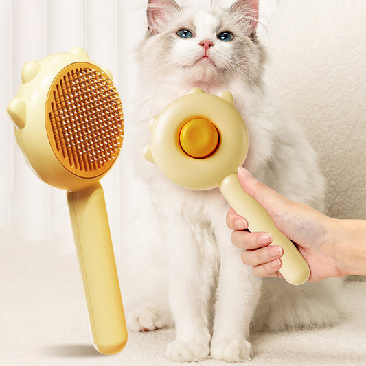 Pet Grooming Comb – Stainless Steel Deshedding Brush for Dogs & Cats